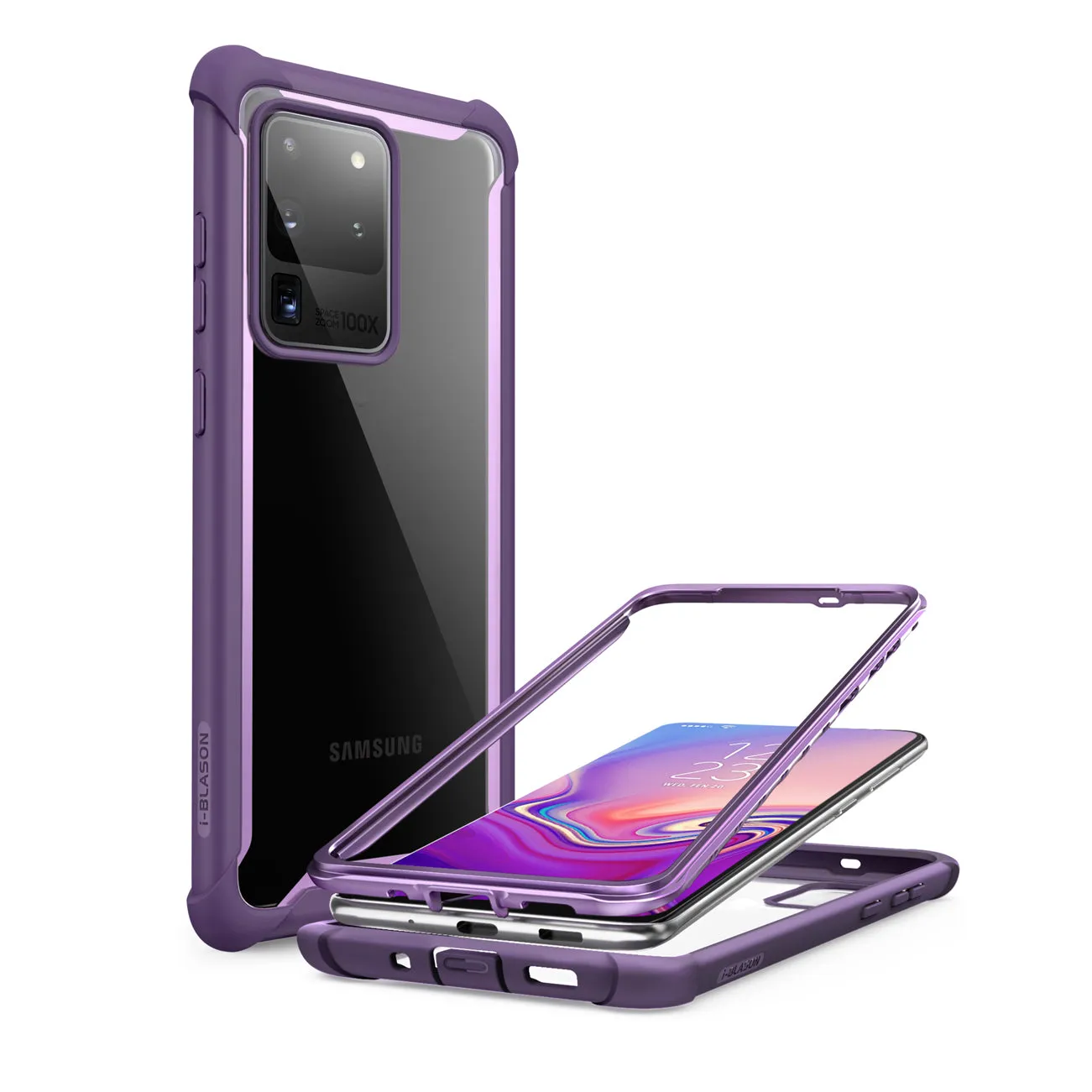 Galaxy S20 Ultra Ares Clear Rugged Case(open box) - Purple