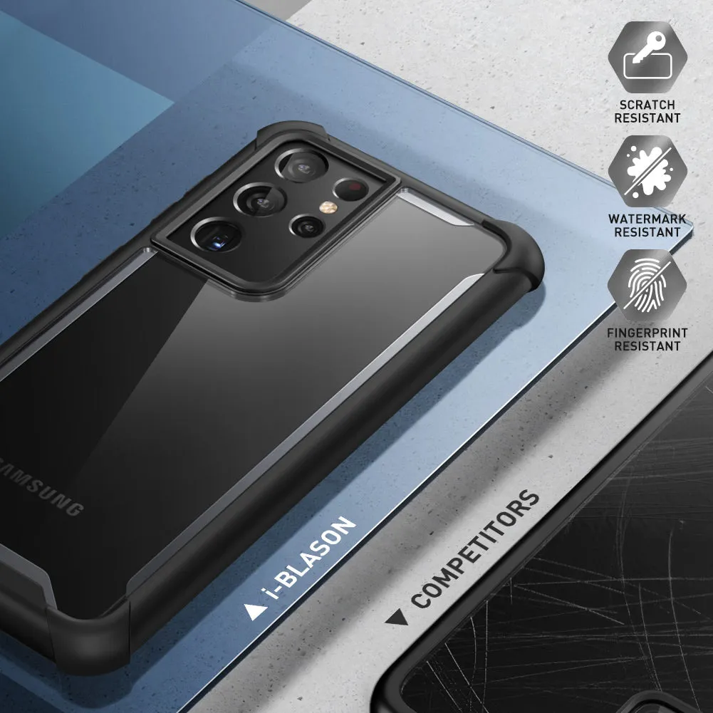 Galaxy S21 Ultra Ares Clear Rugged Case(open box) - Black