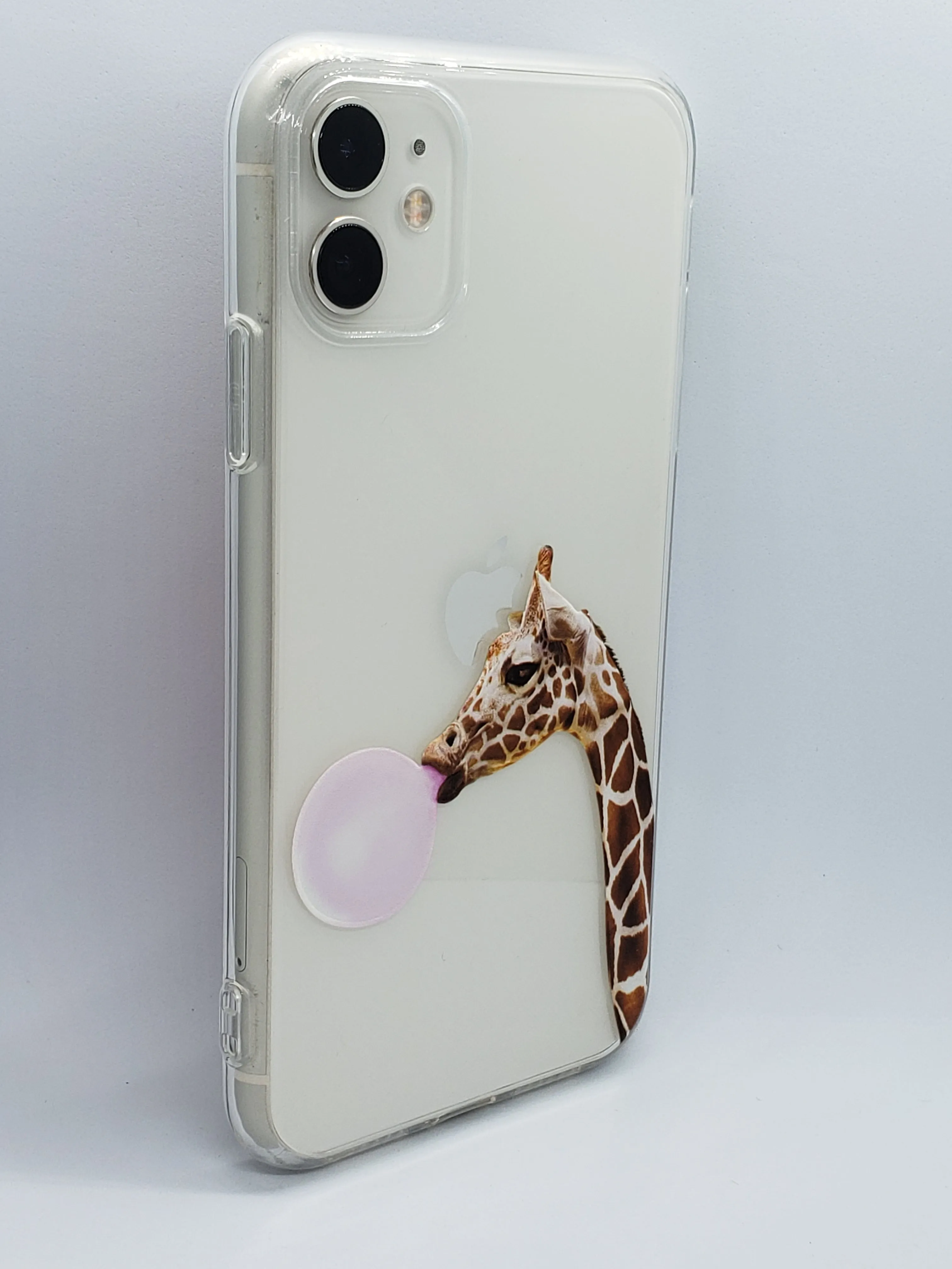 Giraffe Bubble Gum Transparent Clear Case