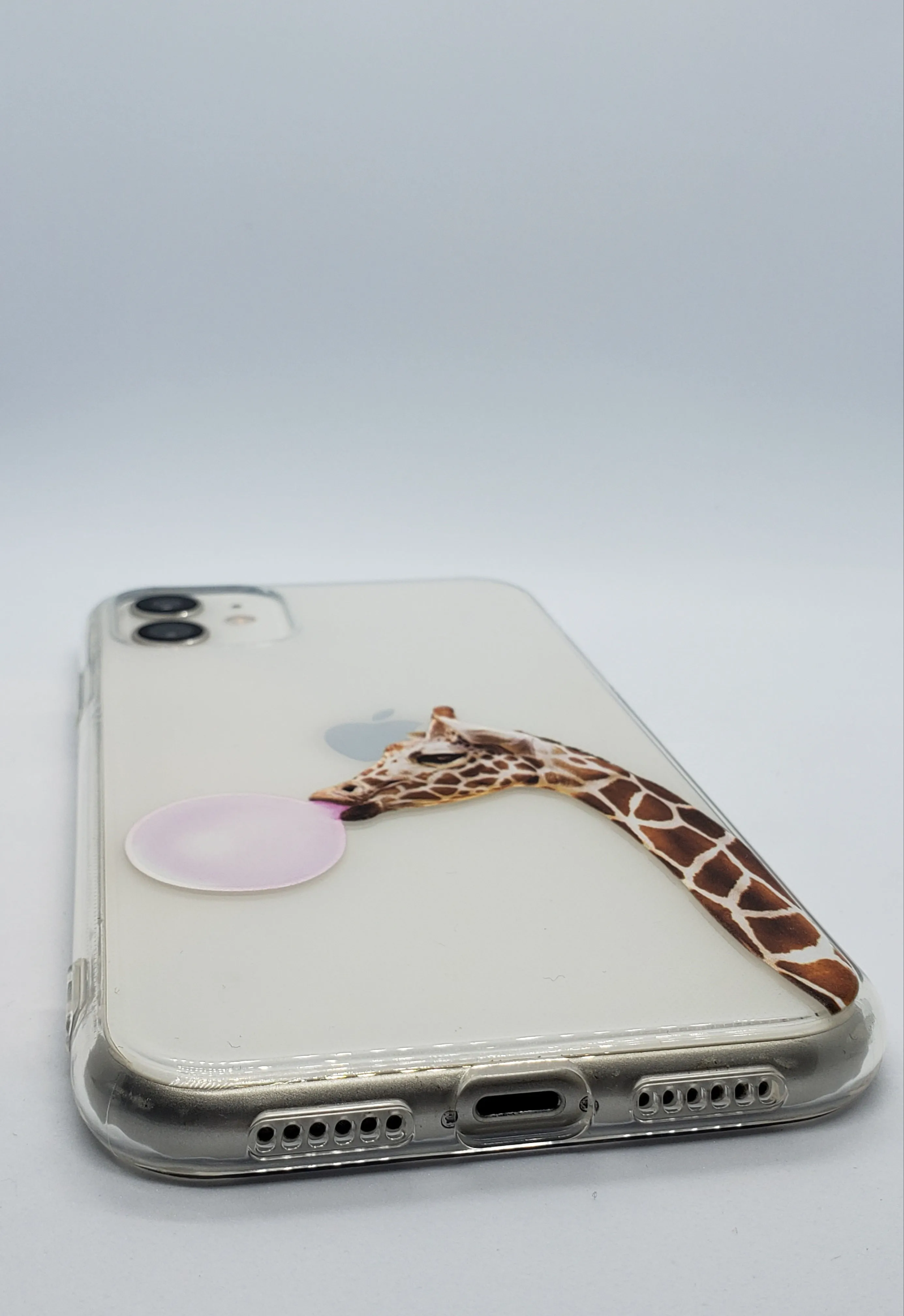 Giraffe Bubble Gum Transparent Clear Case
