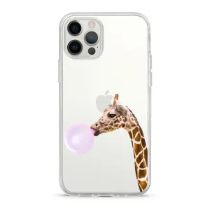 Giraffe Bubble Gum Transparent Clear Case