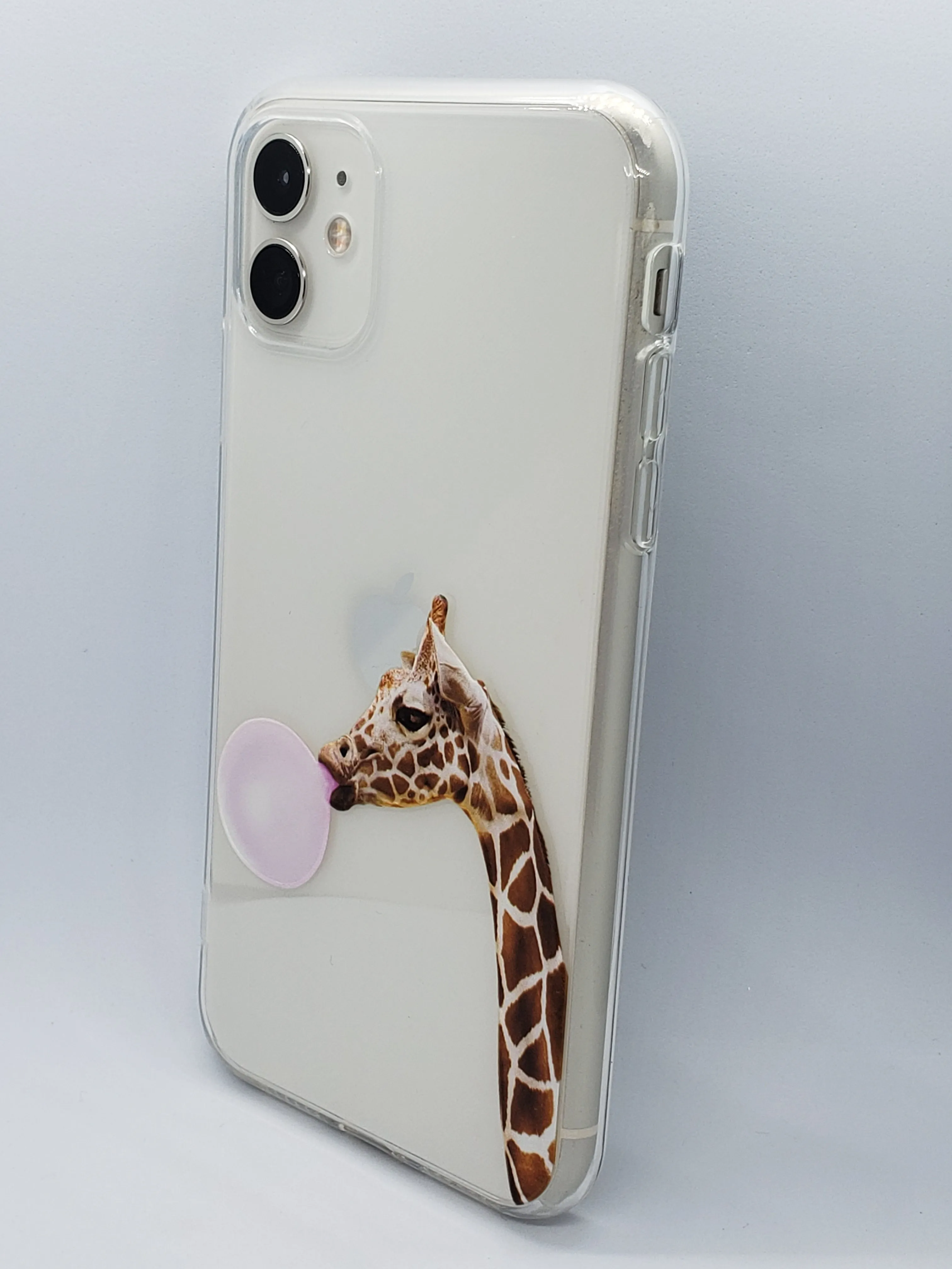 Giraffe Bubble Gum Transparent Clear Case