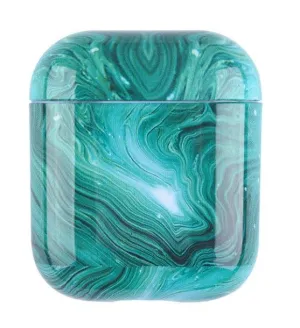 Green Colorful Marble Airpod Casing 1,2