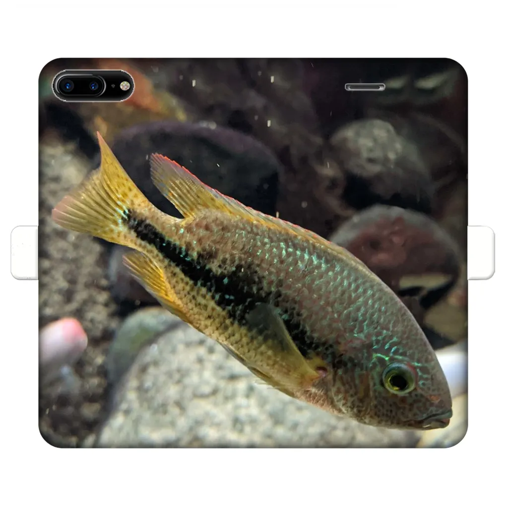 Green Orange Fish Fully Printed Wallet Cases