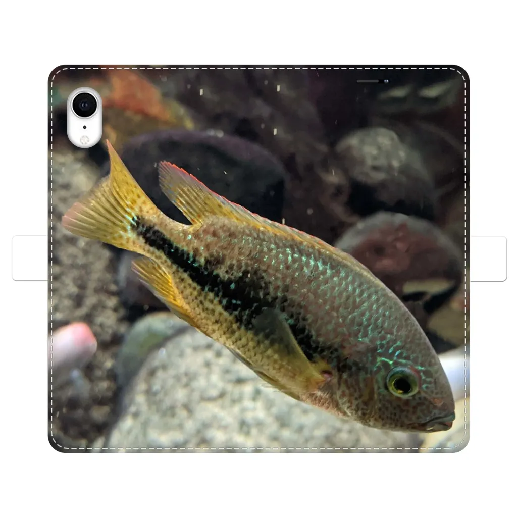 Green Orange Fish Fully Printed Wallet Cases