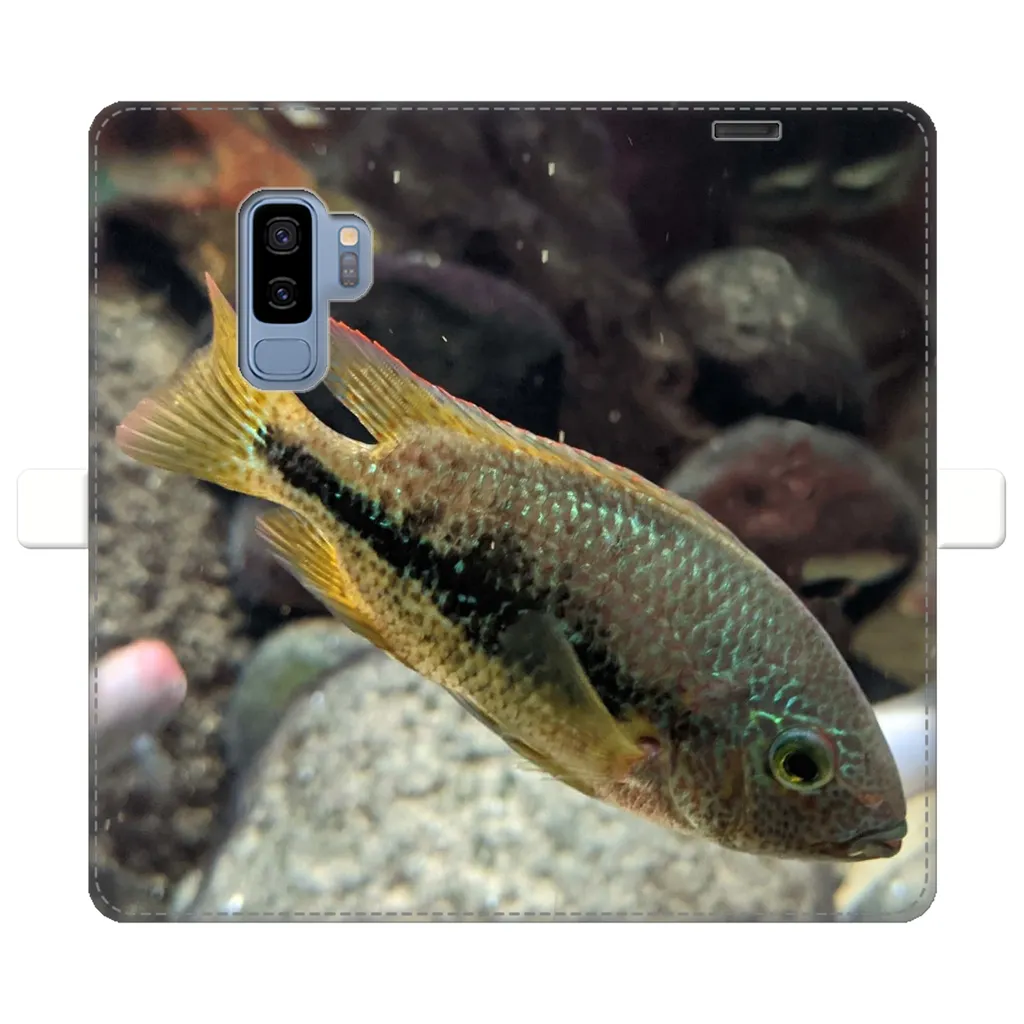 Green Orange Fish Fully Printed Wallet Cases