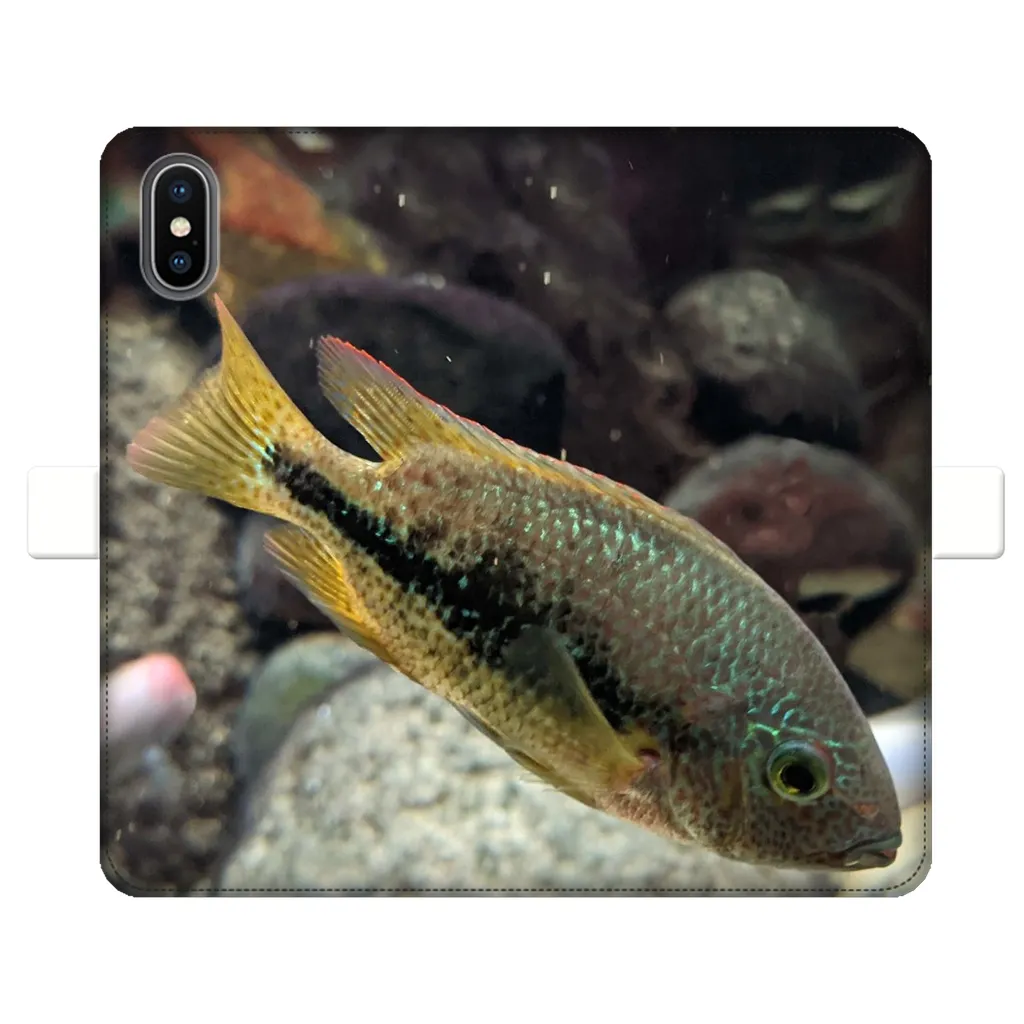 Green Orange Fish Fully Printed Wallet Cases