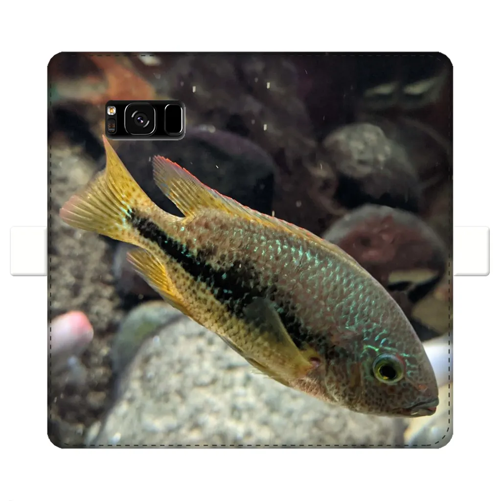 Green Orange Fish Fully Printed Wallet Cases