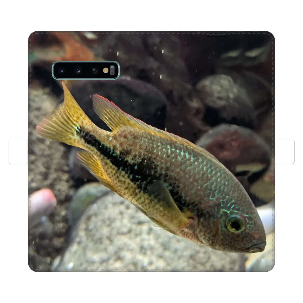 Green Orange Fish Fully Printed Wallet Cases