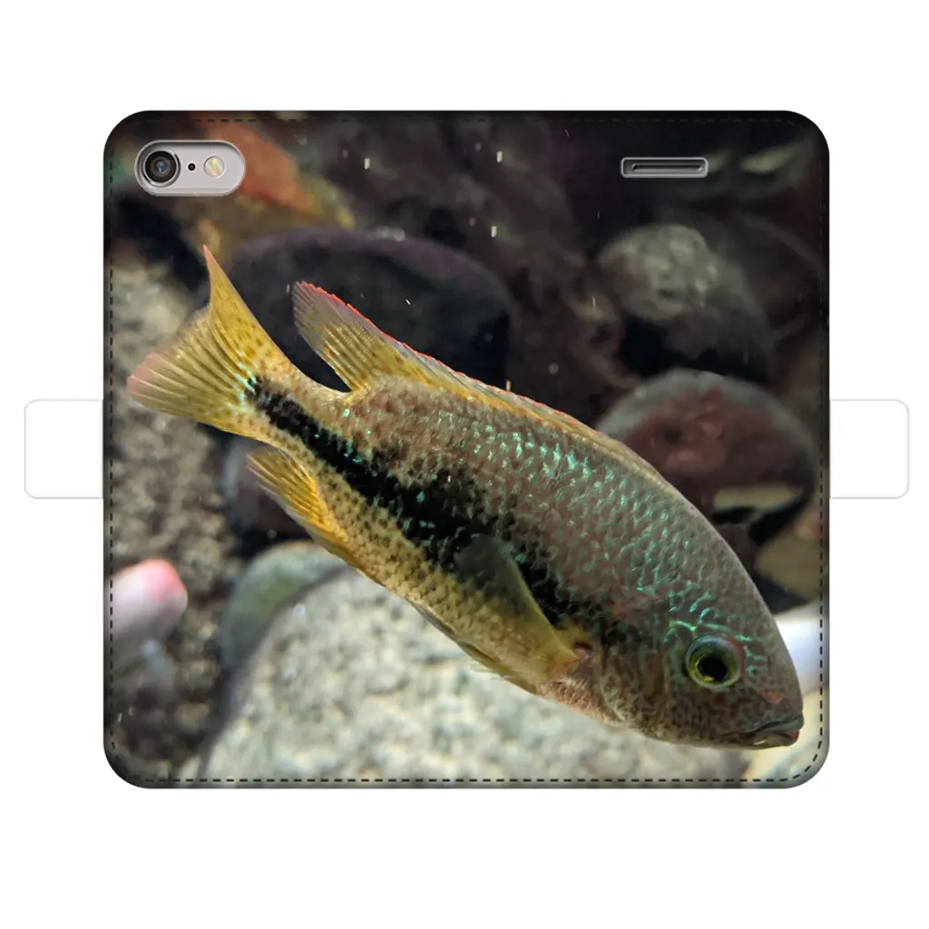 Green Orange Fish Fully Printed Wallet Cases