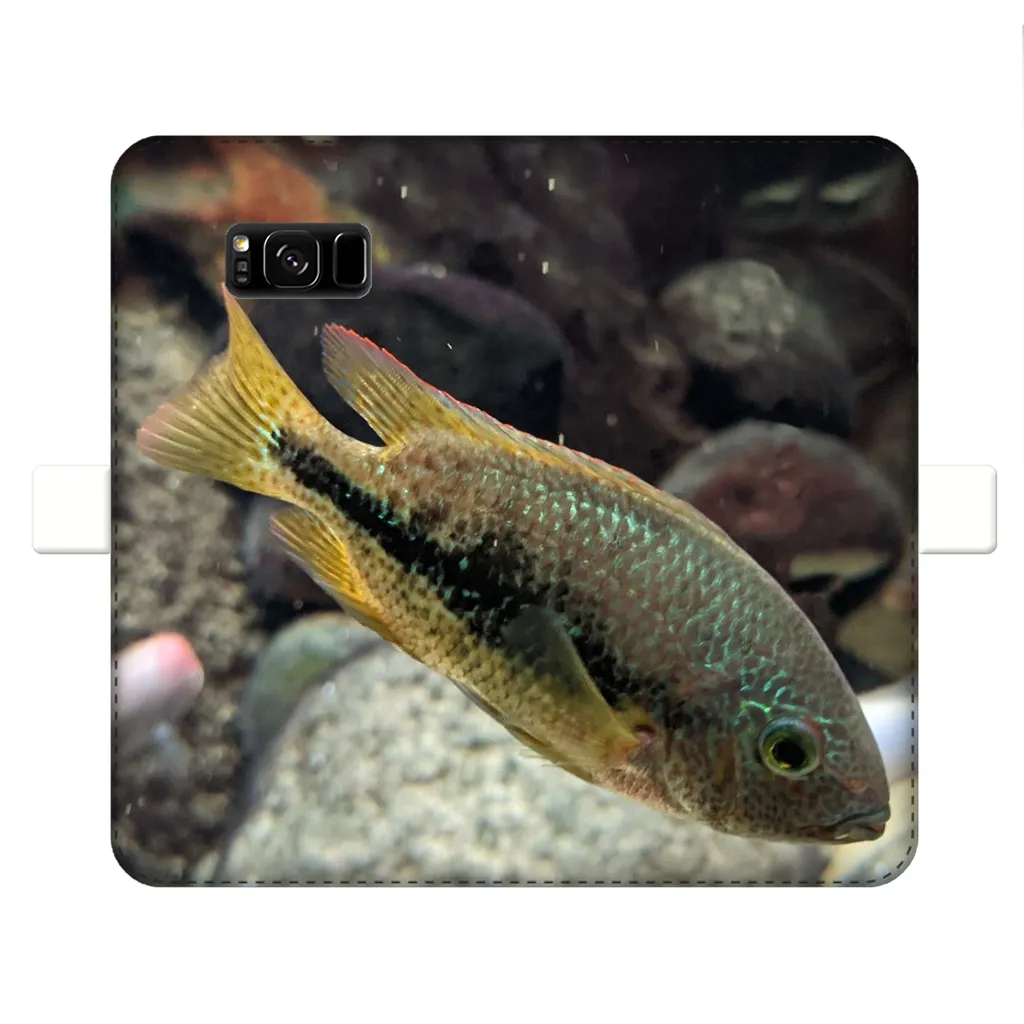 Green Orange Fish Fully Printed Wallet Cases