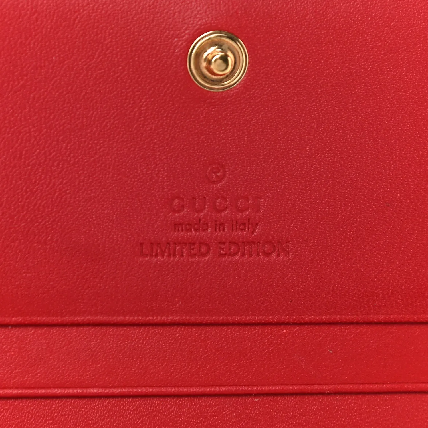 Gucci Dog Brown 25 GG Card Case Pink Leather Small Wallet Red Italy Bosco Bag NEW