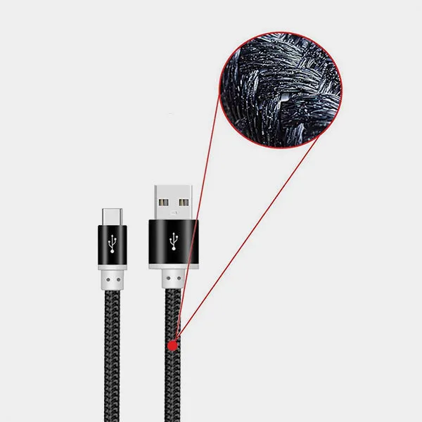 Heavy Duty Strong Braided Fast Charge USB C Type C Data Phone Charger Cable Lead 1m 2m 3m