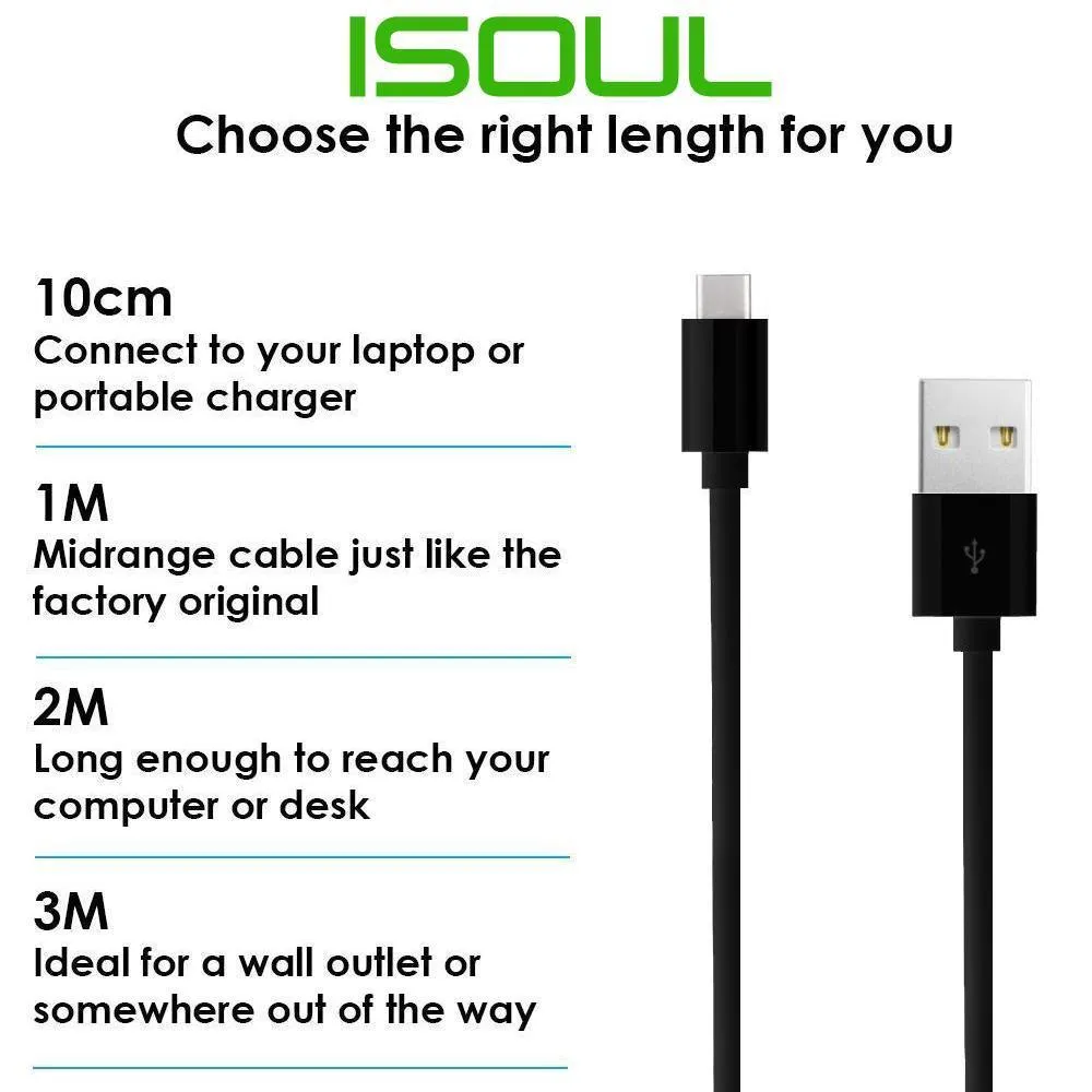 Heavy Duty USB C Type C Data Lead Fast Charge Phone Charger Cable