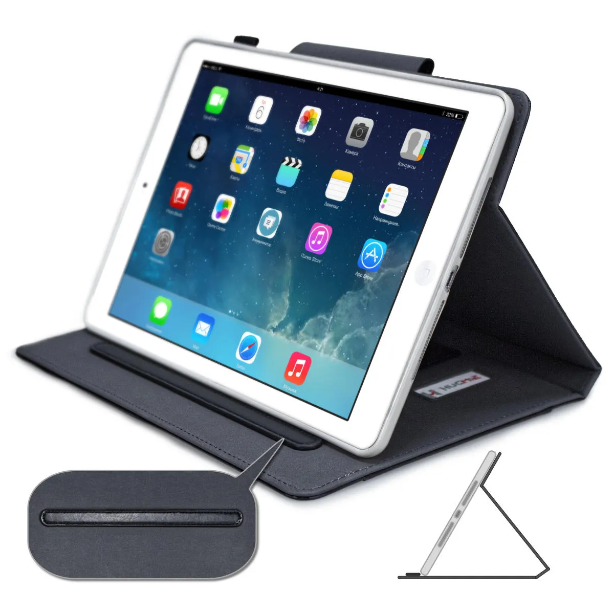 Hugmie® Neoteric Series Samsung Tab A7 T500 Leather Folio Case