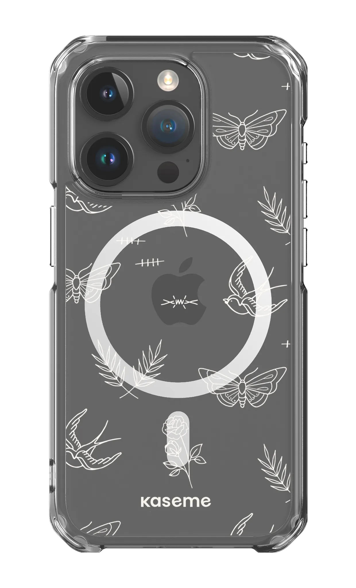 Ink white clear case