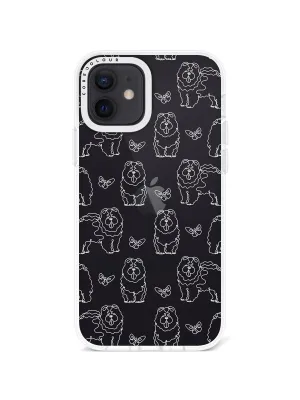 iPhone 12 Chow Chow Minimal Line Phone Case
