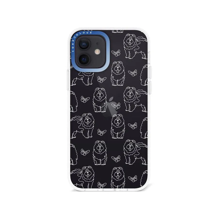 iPhone 12 Chow Chow Minimal Line Phone Case