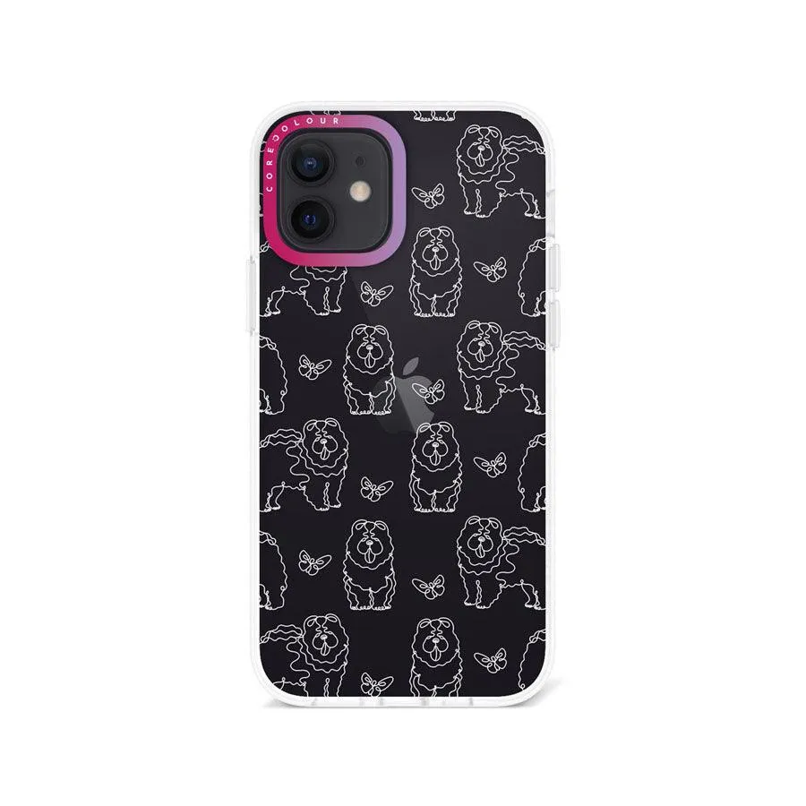 iPhone 12 Chow Chow Minimal Line Phone Case