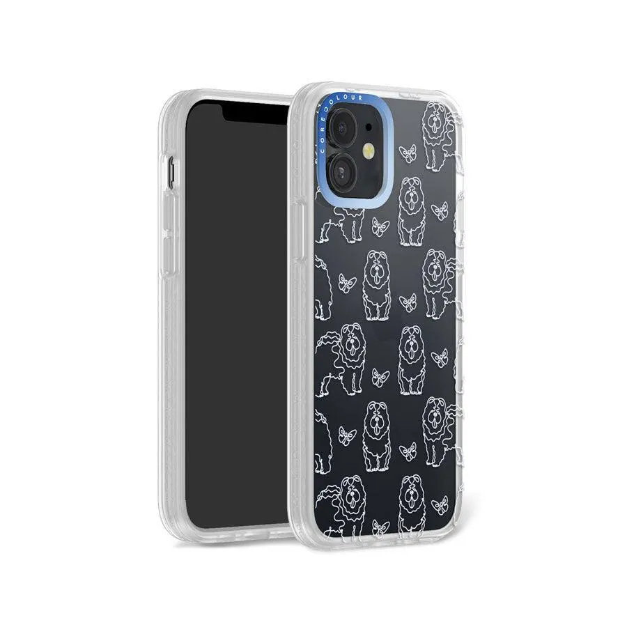 iPhone 12 Chow Chow Minimal Line Phone Case