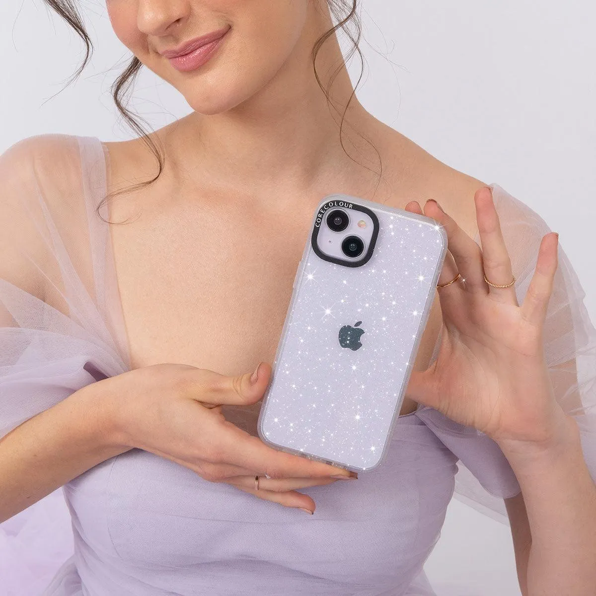 iPhone 12 Glitter Clear Glitter Phone Case