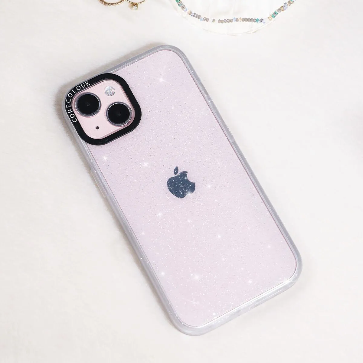 iPhone 12 Glitter Clear Glitter Phone Case
