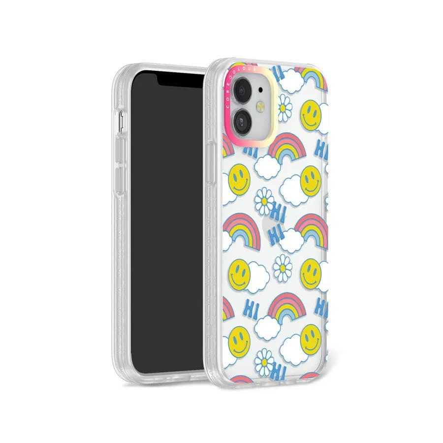 iPhone 12 Hi There Rainbow Phone Case