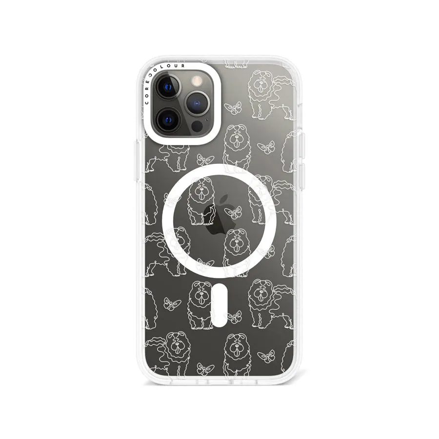 iPhone 12 Pro Max Chow Chow Minimal Line Phone Case Magsafe Compatible