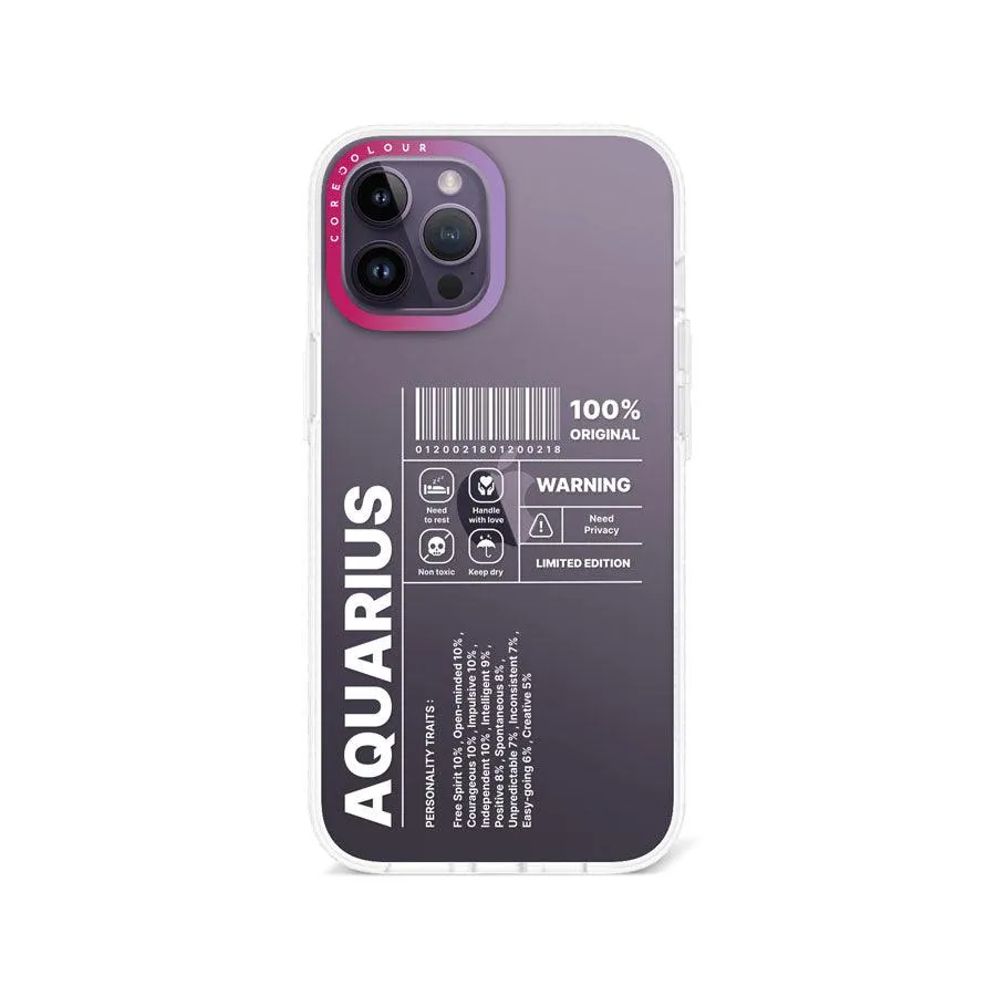 iPhone 12 Pro Max Warning Aquarius Phone Case