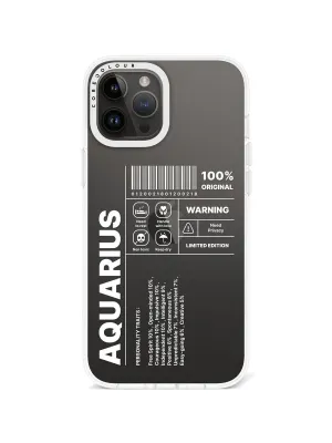 iPhone 12 Pro Max Warning Aquarius Phone Case