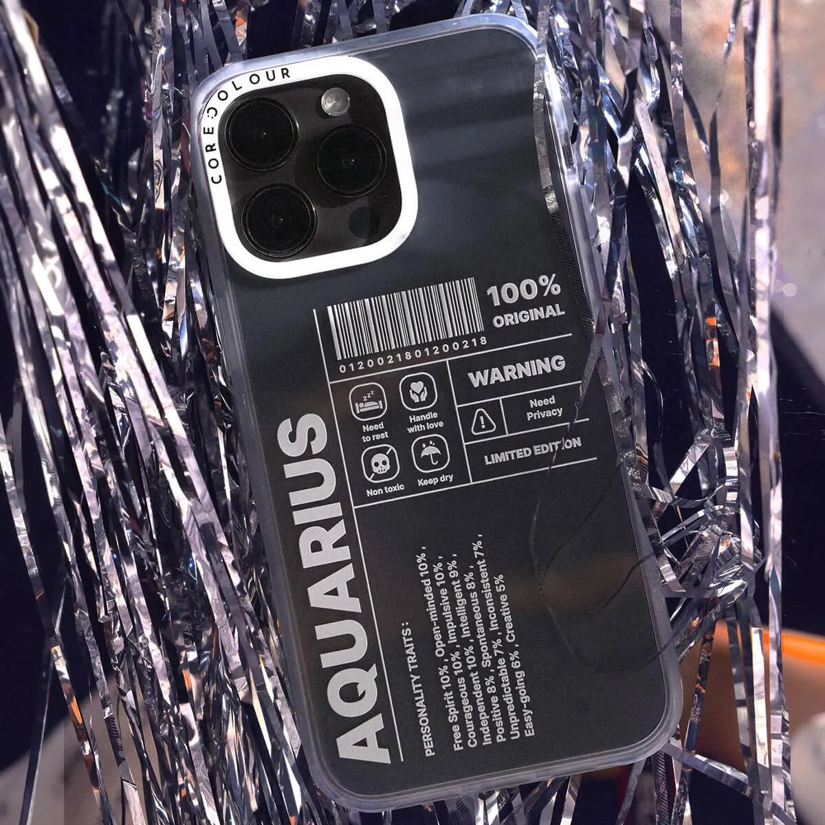 iPhone 12 Pro Max Warning Aquarius Phone Case