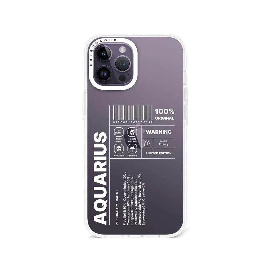iPhone 12 Pro Max Warning Aquarius Phone Case