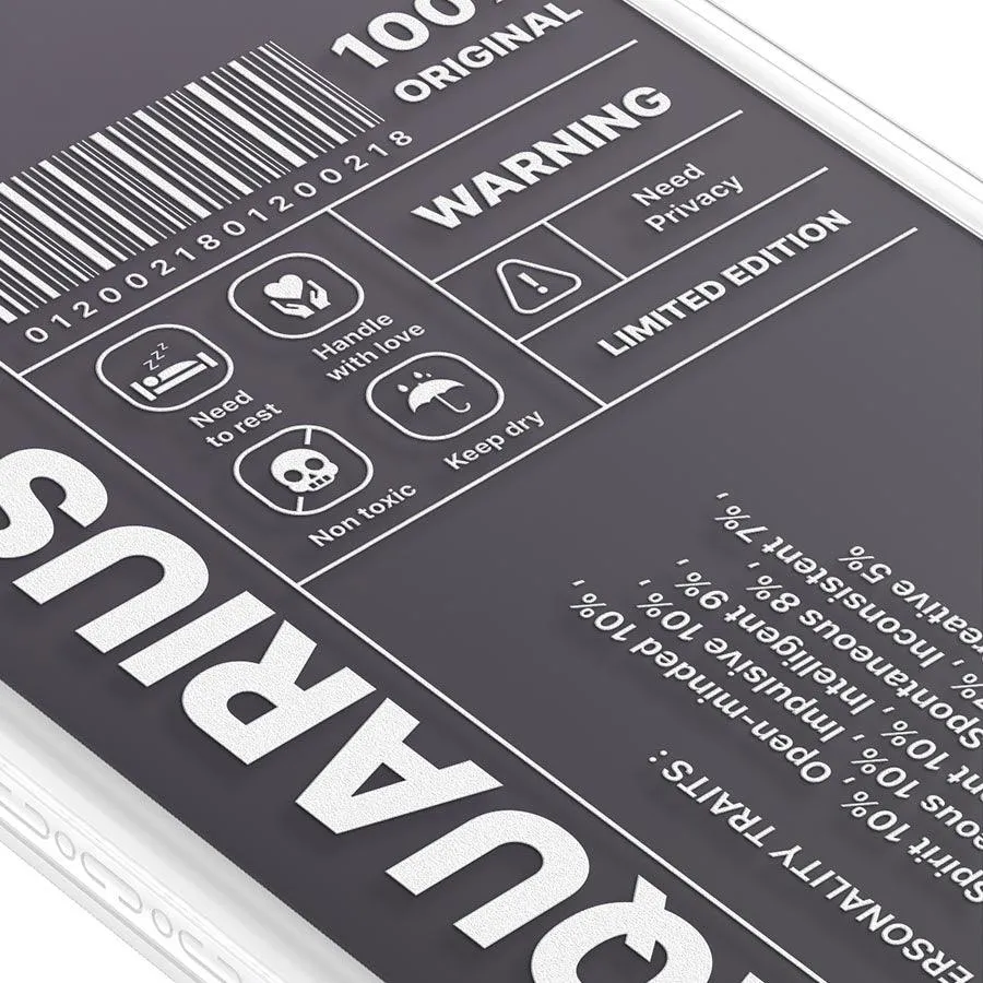 iPhone 12 Pro Max Warning Aquarius Phone Case