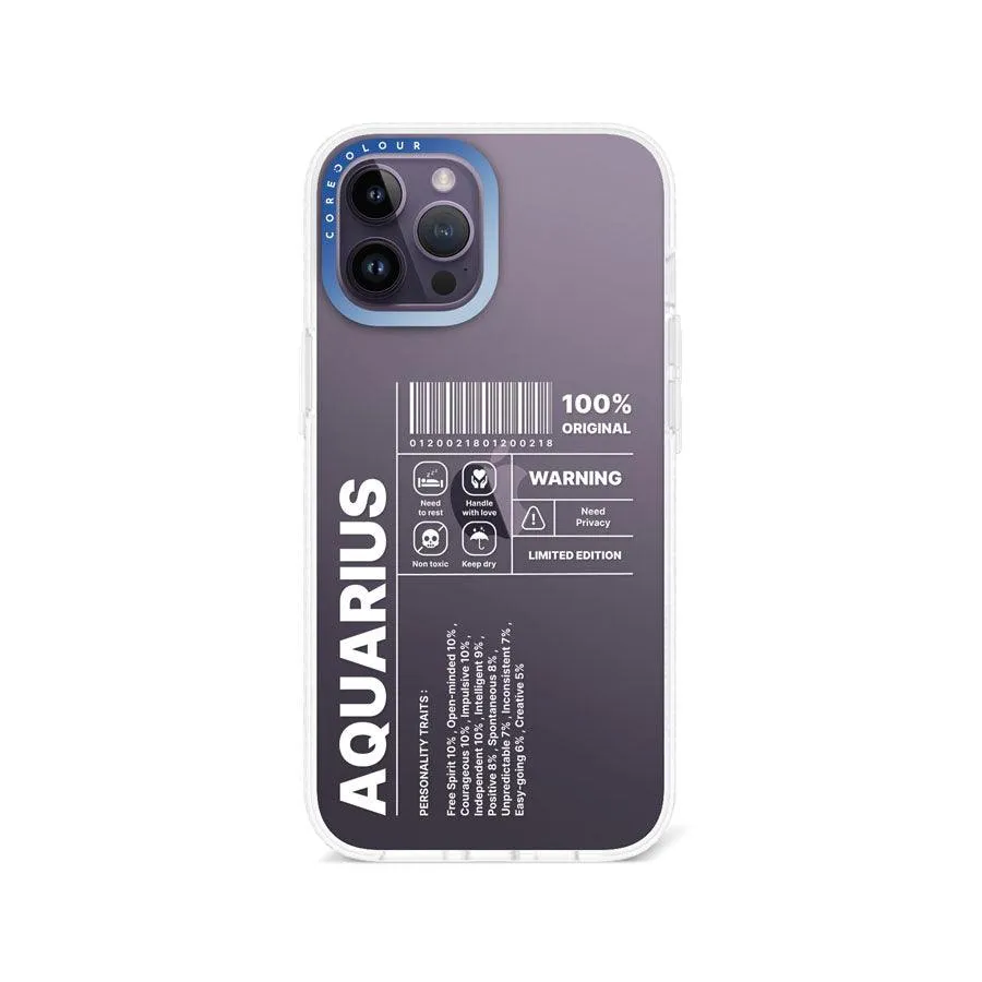 iPhone 12 Pro Max Warning Aquarius Phone Case