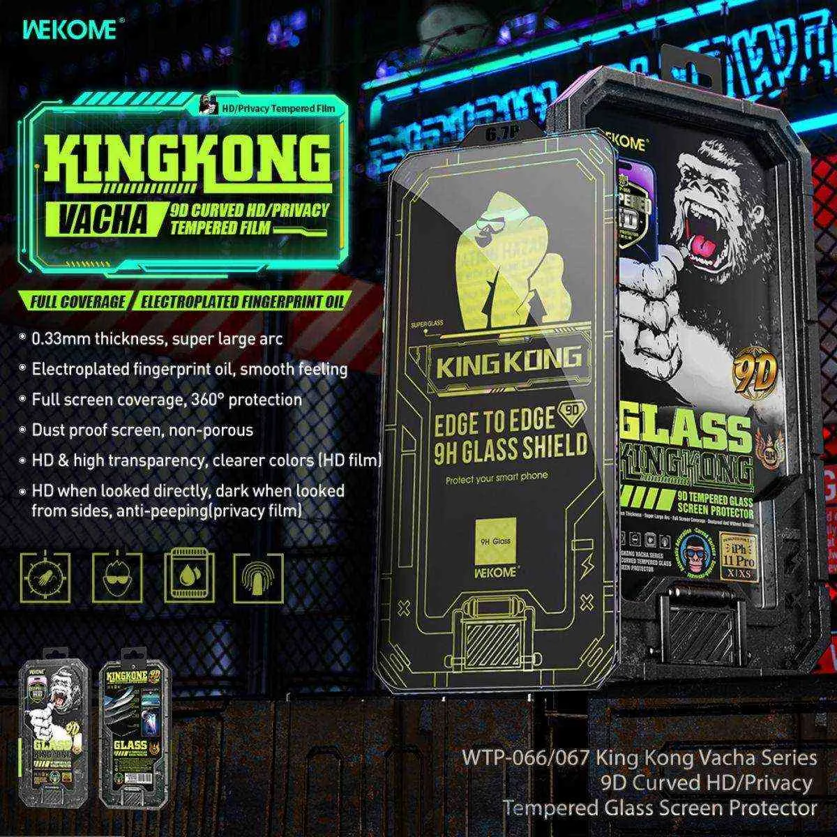 iPhone 14 WEKOME 9D Curved Privacy Tempered Glass Screen Protector WTP-067