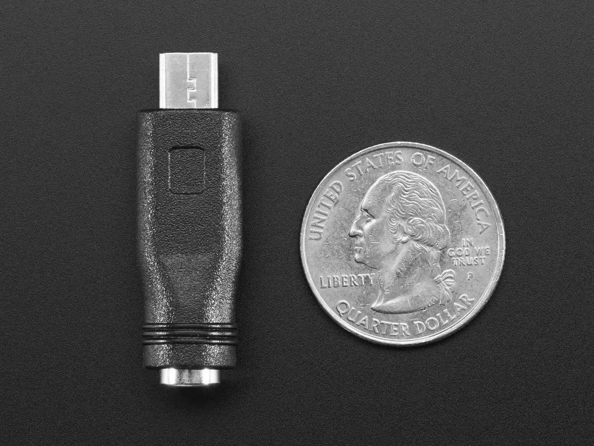 MicroUSB to 5.5/2.1mm DC Barrel Jack Adapter