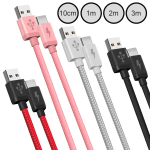 Premium Quality Braided USB Type C Cable for Charger and Data Sync