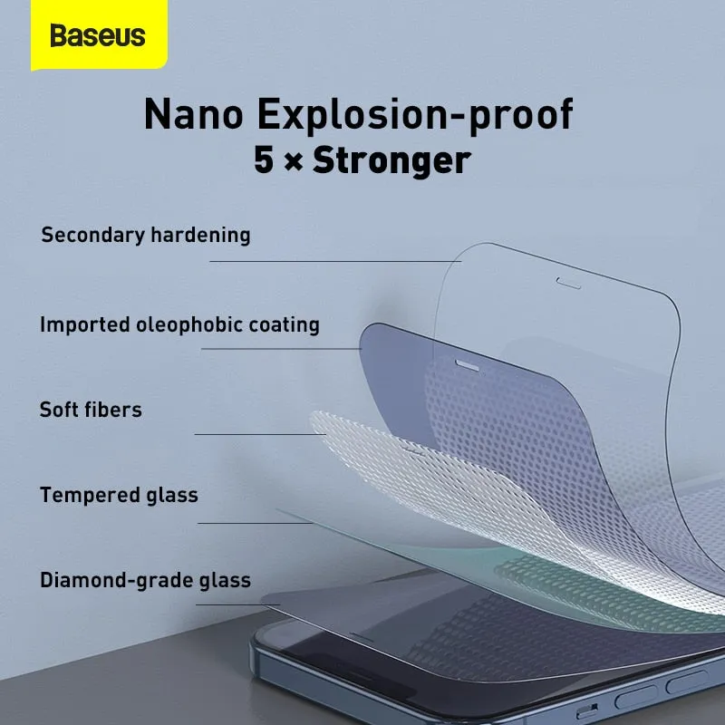 Screen Protectors Baseus 2Pcs Tempered Glass For iPhone 12 13 14 Mini Plus Pro Pro Max