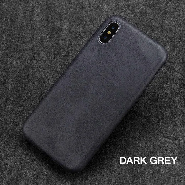 Ultra Thin Phone Cases For iPhone 6S 6 7 8 Plus XS Max Cover Leather Skin Soft TPU Silicone Case For iPhone XR X Shell