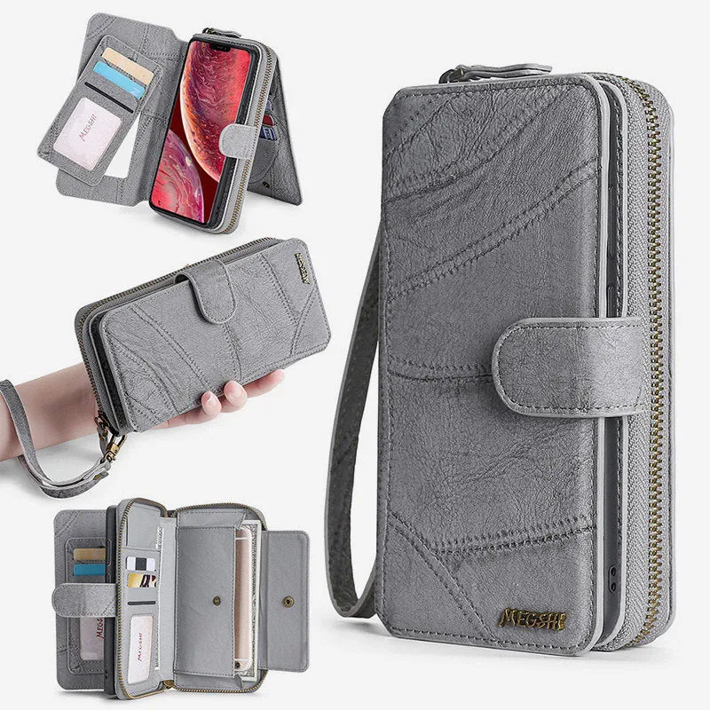 Wallet Case for iPhone 15/16 Series Magnetic Detachable Wallet Purse