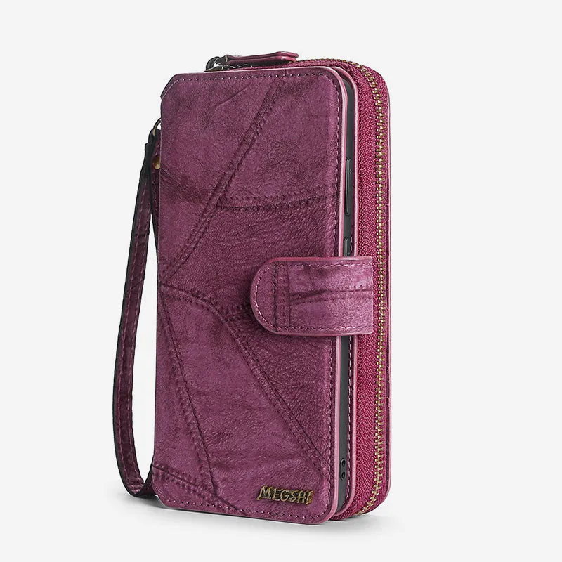 Wallet Case for iPhone 15/16 Series Magnetic Detachable Wallet Purse