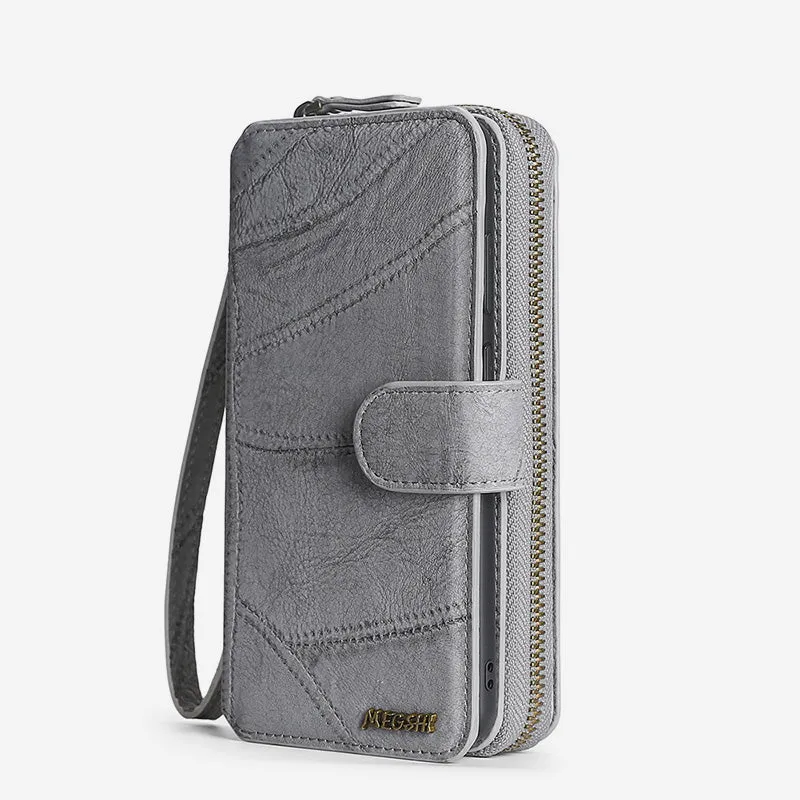 Wallet Case for iPhone 15/16 Series Magnetic Detachable Wallet Purse