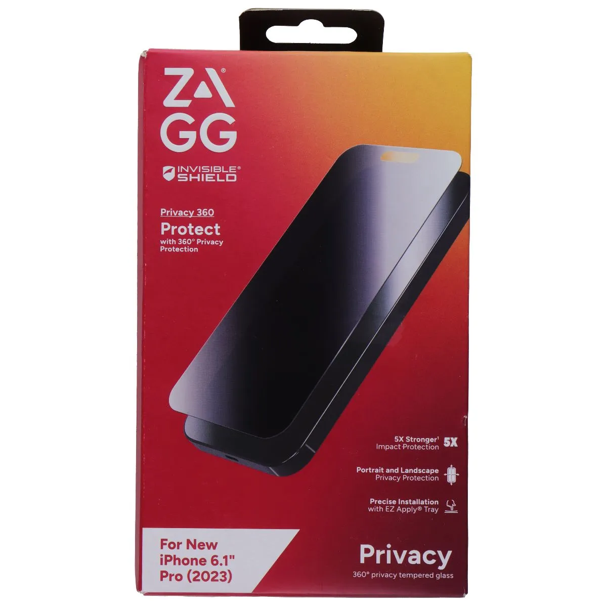 ZAGG Invisible Shield Privacy 360 Protect Screen Protector for iPhone 15 Pro